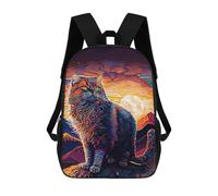 sinyumoney Mochilas De Viaje Lindas Impresas En 3D Giant Persian Cat Mochila Escolar Para Niños, Mochila Informal Para Exteriores, Mochilas De Moda Informales Para Niños Para Niñas 17inch