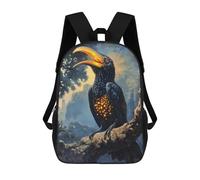 sinyumoney Mochilas De Viaje Lindas Impresas En 3D Glowing Bird on Branch Mochila Escolar Para Niños, Mochila Informal Para Exteriores, Mochilas De Moda Informales Para Niños Para Niñas 17inch