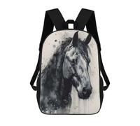 sinyumoney Mochilas De Viaje Lindas Impresas En 3D Horse Beauty Watercolor Mochila Escolar Para Niños, Mochila Informal Para Exteriores, Mochilas De Moda Informales Para Niños Para Niñas 17inch
