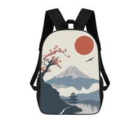 sinyumoney Mochilas De Viaje Lindas Impresas En 3D Japanese Style Landscape Mochila Escolar Para Niños, Mochila Informal Para Exteriores, Mochilas De Moda Informales Para Niños Para Niñas 17inch