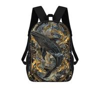 sinyumoney Mochilas De Viaje Lindas Impresas En 3D Kintsugi Whale Mochila Escolar Para Niños, Mochila Informal Para Exteriores, Mochilas De Moda Informales Para Niños Para Niñas 17inch