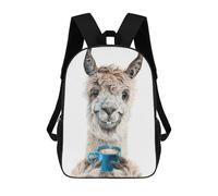 sinyumoney Mochilas De Viaje Lindas Impresas En 3D Llama Latte Mochila Escolar Para Niños, Mochila Informal Para Exteriores, Mochilas De Moda Informales Para Niños Para Niñas 17inch