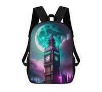 sinyumoney Mochilas De Viaje Lindas Impresas En 3D London Nights Big Ben's Glow Mochila Escolar Para Niños, Mochila Informal Para Exteriores, Mochilas De Moda Informales Para Niños Para Niñas 17inch