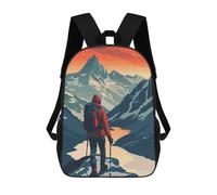 sinyumoney Mochilas De Viaje Lindas Impresas En 3D Mountain Climber Mochila Escolar Para Niños, Mochila Informal Para Exteriores, Mochilas De Moda Informales Para Niños Para Niñas 17inch