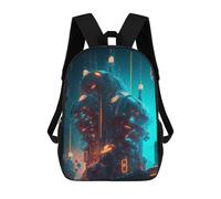 sinyumoney Mochilas De Viaje Lindas Impresas En 3D Neon Future Cityscape -1 Mochila Escolar Para Niños, Mochila Informal Para Exteriores, Mochilas De Moda Informales Para Niños Para Niñas 17inch