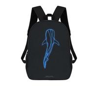 sinyumoney Mochilas De Viaje Lindas Impresas En 3D Neon Whale Shark Mochila Escolar Para Niños, Mochila Informal Para Exteriores, Mochilas De Moda Informales Para Niños Para Niñas 17inch