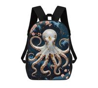 sinyumoney Mochilas De Viaje Lindas Impresas En 3D Octopus Kintsugi Art Mochila Escolar Para Niños, Mochila Informal Para Exteriores, Mochilas De Moda Informales Para Niños Para Niñas 17inch