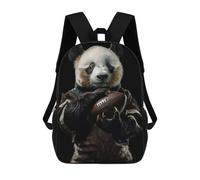 sinyumoney Mochilas De Viaje Lindas Impresas En 3D Panda American Football Mochila Escolar Para Niños, Mochila Informal Para Exteriores, Mochilas De Moda Informales Para Niños Para Niñas 17inch