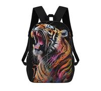 sinyumoney Mochilas De Viaje Lindas Impresas En 3D Roaring Tiger Artwork -2 Mochila Escolar Para Niños, Mochila Informal Para Exteriores, Mochilas De Moda Informales Para Niños Para Niñas 17inch