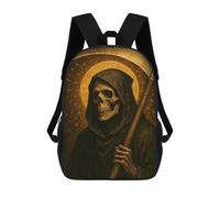 sinyumoney Mochilas De Viaje Lindas Impresas En 3D Saint Grim Reaper Dark Art Mochila Escolar Para Niños, Mochila Informal Para Exteriores, Mochilas De Moda Informales Para Niños Para Niñas 17inch