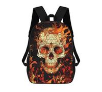 sinyumoney Mochilas De Viaje Lindas Impresas En 3D Skull Head Mochila Escolar Para Niños, Mochila Informal Para Exteriores, Mochilas De Moda Informales Para Niños Para Niñas 17inch