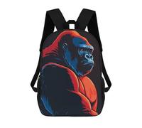 sinyumoney Mochilas De Viaje Lindas Impresas En 3D Stylized Gorilla Portrait Mochila Escolar Para Niños, Mochila Informal Para Exteriores, Mochilas De Moda Informales Para Niños Para Niñas 17inch