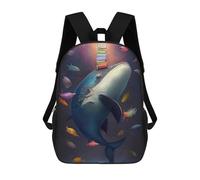 sinyumoney Mochilas De Viaje Lindas Impresas En 3D The Dancing Whale Mochila Escolar Para Niños, Mochila Informal Para Exteriores, Mochilas De Moda Informales Para Niños Para Niñas 17inch