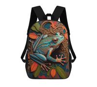 sinyumoney Mochilas De Viaje Lindas Impresas En 3D The Little Jumping Frog Mochila Escolar Para Niños, Mochila Informal Para Exteriores, Mochilas De Moda Informales Para Niños Para Niñas 17inch