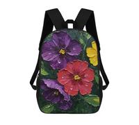sinyumoney Mochilas De Viaje Lindas Impresas En 3D Vibrant Flower Painting Mochila Escolar Para Niños, Mochila Informal Para Exteriores, Mochilas De Moda Informales Para Niños Para Niñas 17inch