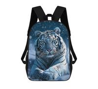 sinyumoney Mochilas De Viaje Lindas Impresas En 3D White Tiger Photography Mochila Escolar Para Niños, Mochila Informal Para Exteriores, Mochilas De Moda Informales Para Niños Para Niñas 17inch