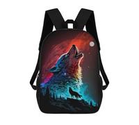 sinyumoney Mochilas De Viaje Lindas Impresas En 3D Wolf Howling at Moon -2 Mochila Escolar Para Niños, Mochila Informal Para Exteriores, Mochilas De Moda Informales Para Niños Para Niñas 17inch