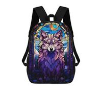 sinyumoney Mochilas De Viaje Lindas Impresas En 3D Wolf Magenta Night Abstrac Mochila Escolar Para Niños, Mochila Informal Para Exteriores, Mochilas De Moda Informales Para Niños Para Niñas 17inch