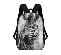 sinyumoney Mochilas De Viaje Lindas Impresas En 3D Zebra Portrait Mochila Escolar Para Niños, Mochila Informal Para Exteriores, Mochilas De Moda Informales Para Niños Para Niñas 17inch