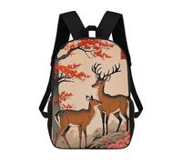 sinyumoney Mochilas Deer Love Japanese Mochila Escolar Para Niños Mochila Escolar Impresa En 3D Para Niños Estudiantes De Primaria Y Secundaria 17inch