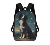 sinyumoney Mochilas Dog Under The Stars Mochila Escolar Para Niños Mochila Escolar Impresa En 3D Para Niños Estudiantes De Primaria Y Secundaria 17inch