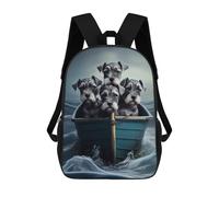 sinyumoney Mochilas Dogs in A Boat Adventure Mochila Escolar Para Niños Mochila Escolar Impresa En 3D Para Niños Estudiantes De Primaria Y Secundaria 17inch