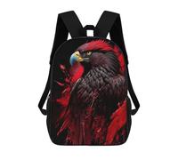 sinyumoney Mochilas Eagle with Red Feathers Mochila Escolar Para Niños Mochila Escolar Impresa En 3D Para Niños Estudiantes De Primaria Y Secundaria 17inch