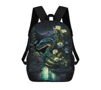 sinyumoney Mochilas Enchanted Night Serpent Mochila Escolar Para Niños Mochila Escolar Impresa En 3D Para Niños Estudiantes De Primaria Y Secundaria 17inch