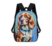 sinyumoney Mochilas English Cocker Spaniel Portrait Painting Mochila Escolar Para Niños Mochila Escolar Impresa En 3D Para Niños Estudiantes De Primaria Y Secundaria 17inch