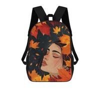 sinyumoney Mochilas Escolares Impresas En 3D Autumn Dream Orange Leaves Mochilas De Moda Para Niños De Gran Capacidad Mochilas Escolares Para Niños Mochilas De Viaje 17inch