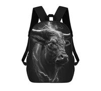 sinyumoney Mochilas Escolares Impresas En 3D Black Bull Head Mochilas De Moda Para Niños De Gran Capacidad Mochilas Escolares Para Niños Mochilas De Viaje 17inch