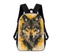 sinyumoney Mochilas Escolares Impresas En 3D Black Wolf Painting Mochilas De Moda Para Niños De Gran Capacidad Mochilas Escolares Para Niños Mochilas De Viaje 17inch