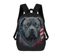 sinyumoney Mochilas Escolares Impresas En 3D Cane Corso USA America Mochilas De Moda Para Niños De Gran Capacidad Mochilas Escolares Para Niños Mochilas De Viaje 17inch