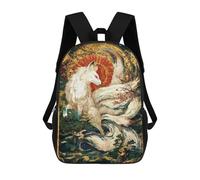 sinyumoney Mochilas Escolares Impresas En 3D Celestial Kitsune’s Grace Mochilas De Moda Para Niños De Gran Capacidad Mochilas Escolares Para Niños Mochilas De Viaje 17inch