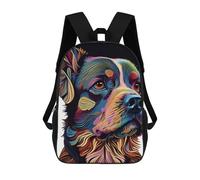 sinyumoney Mochilas Escolares Impresas En 3D Colorful Dog Animals Mochilas De Moda Para Niños De Gran Capacidad Mochilas Escolares Para Niños Mochilas De Viaje 17inch