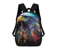 sinyumoney Mochilas Escolares Impresas En 3D Colorful Eagle Art Print Mochilas De Moda Para Niños De Gran Capacidad Mochilas Escolares Para Niños Mochilas De Viaje 17inch