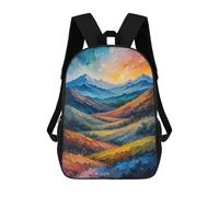 sinyumoney Mochilas Escolares Impresas En 3D Colorful Mountain Landscape Mochilas De Moda Para Niños De Gran Capacidad Mochilas Escolares Para Niños Mochilas De Viaje 17inch