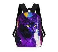 sinyumoney Mochilas Escolares Impresas En 3D Cosmic Cat Portrait-3 Mochilas De Moda Para Niños De Gran Capacidad Mochilas Escolares Para Niños Mochilas De Viaje 17inch