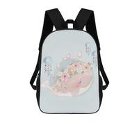 sinyumoney Mochilas Escolares Impresas En 3D Cute Spring Whale Mochilas De Moda Para Niños De Gran Capacidad Mochilas Escolares Para Niños Mochilas De Viaje 17inch