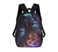 sinyumoney Mochilas Escolares Impresas En 3D Darkness And Flame A Mystic Figure Mochilas De Moda Para Niños De Gran Capacidad Mochilas Escolares Para Niños Mochilas De Viaje 17inch