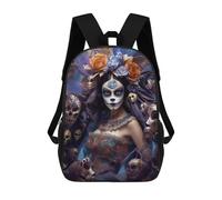 sinyumoney Mochilas Escolares Impresas En 3D Day of The Dead Beauty-10 Mochilas De Moda Para Niños De Gran Capacidad Mochilas Escolares Para Niños Mochilas De Viaje 17inch