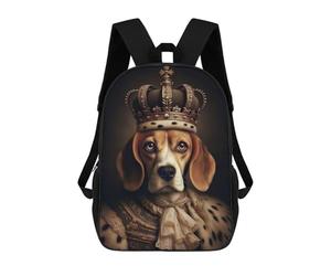 sinyumoney Mochilas Escolares Impresas En 3D Dog As A King Mochilas De Moda Para Niños De Gran Capacidad Mochilas Escolares Para Niños Mochilas De Viaje 17inch