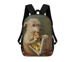 sinyumoney Mochilas Escolares Impresas En 3D Dog Eating Pizza Mochilas De Moda Para Niños De Gran Capacidad Mochilas Escolares Para Niños Mochilas De Viaje 17inch