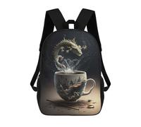sinyumoney Mochilas Escolares Impresas En 3D Dragon Coffee Mug Fantasy Mochilas De Moda Para Niños De Gran Capacidad Mochilas Escolares Para Niños Mochilas De Viaje 17inch