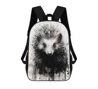sinyumoney Mochilas Escolares Impresas En 3D Echidna Beauty Black Ink Mochilas De Moda Para Niños De Gran Capacidad Mochilas Escolares Para Niños Mochilas De Viaje 17inch