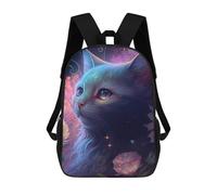 sinyumoney Mochilas Escolares Impresas En 3D Enchanted Fantasy Cat Portrait Mochilas De Moda Para Niños De Gran Capacidad Mochilas Escolares Para Niños Mochilas De Viaje 17inch