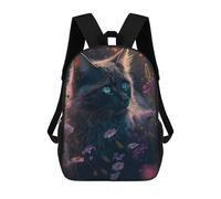 sinyumoney Mochilas Escolares Impresas En 3D Enchanted Forest Cat -8 Mochilas De Moda Para Niños De Gran Capacidad Mochilas Escolares Para Niños Mochilas De Viaje 17inch
