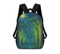 sinyumoney Mochilas Escolares Impresas En 3D Enchanted Forest Under A Swirling Sky Mochilas De Moda Para Niños De Gran Capacidad Mochilas Escolares Para Niños Mochilas De Viaje 17inch
