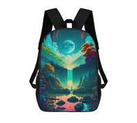 sinyumoney Mochilas Escolares Impresas En 3D Enchanted Moonlit Valley -1 Mochilas De Moda Para Niños De Gran Capacidad Mochilas Escolares Para Niños Mochilas De Viaje 17inch