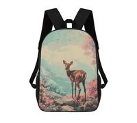 sinyumoney Mochilas Escolares Impresas En 3D Fawn in A Dreamy Landscape Mochilas De Moda Para Niños De Gran Capacidad Mochilas Escolares Para Niños Mochilas De Viaje 17inch
